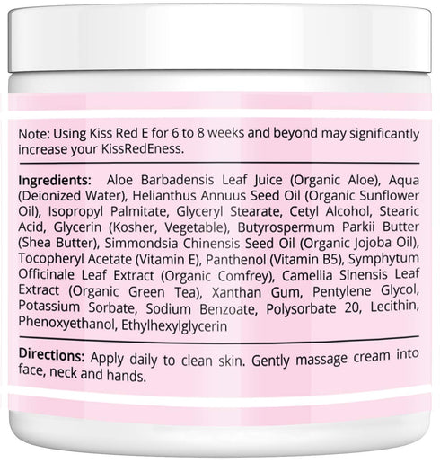 KissRedE Anti Aging Face Cream - Best Anti Wrinkle Moisturizer for Face, Hands, Neck - Reduce Fine Lines, Puffy Eyes