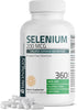 Bronson Selenium 200 mcg, Yeast Free Chelated Amino Acid Complex, 360 Vegetarian Capsules for Superior Absorption