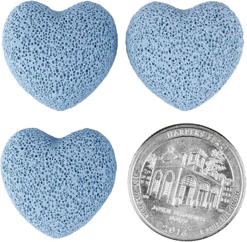 Set Pack 8(1'') SUNYIK Assorted Natural Lava Rock Puff Heart Pocket Stone Aromatherapy Essential Oil Diffuser