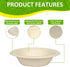 Paper Bowls, 100% Compostable Disposable Soup/Salad Bowls 12 Oz 125 Pack, PFAS-Free BPI Certified Eco-Friendly Hot/Cold Food Bowls, Natural Brown by baulike