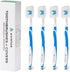 4 Pack Medium Bristle Toothbrushes for Adults - Individually Wrapped with Covers, Blue