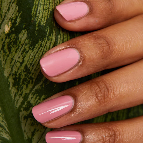 Nailtopia Plant-Based Chip Free Nail Lacquer, Non Toxic Long-Lasting Polish - Uptown Girl (Light Pink) - 0.41oz