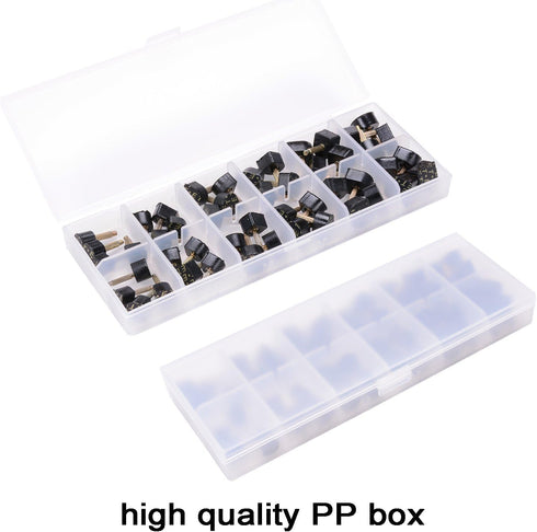 24 Pairs High Heel Tips Shoes Replacement Tap Caps, 6 Sizes, U-Shape, Black, 8/9/10/11/12/12.5mm
