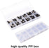 24 Pairs High Heel Tips Shoes Replacement Tap Caps, 6 Sizes, U-Shape, Black, 8/9/10/11/12/12.5mm