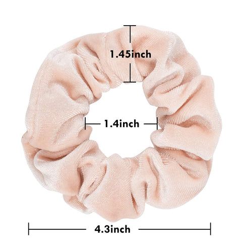 Whaline Velvet Hair Scrunchies, Hair Bobble Elastics, Soft Hair Ties for Girls, Women (20 Colors)