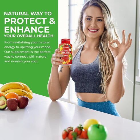 Life's essence Fruit and Veggie Supplement - 360 Capsules, 100% Whole Super Fruit and Vegetable