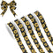 YKZEYK Ribbon for Gift Wrapping Floral Sunflowers Dots Black Pattern Fabric Ribbon 1/2"