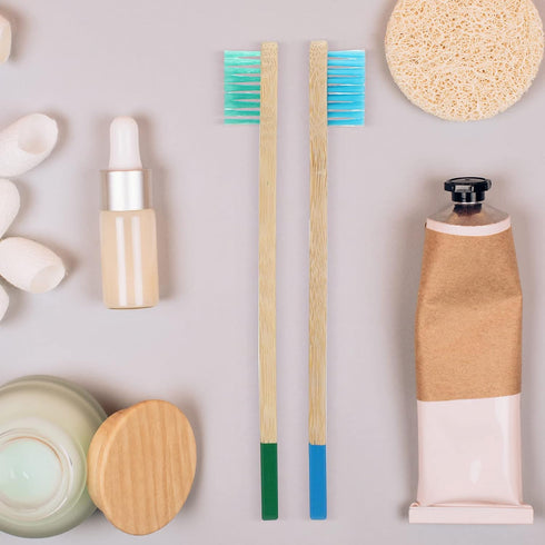 20 Pieces Kids Bamboo Toothbrushes, Soft Bristles, Manual Travel Toothbrushes for Children, 5.7 Inch, Individually