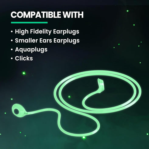 Eargasm Afterglow Earplug Connector Cord: Flexible Silicone Lanyard for Secure Accessibility, Compatible with High