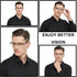 Blue Light Filtering Reading Glasses 5 Pack, Metal Half-Frame Spring Hinges Readers for Men, Anti Glare UV Protection