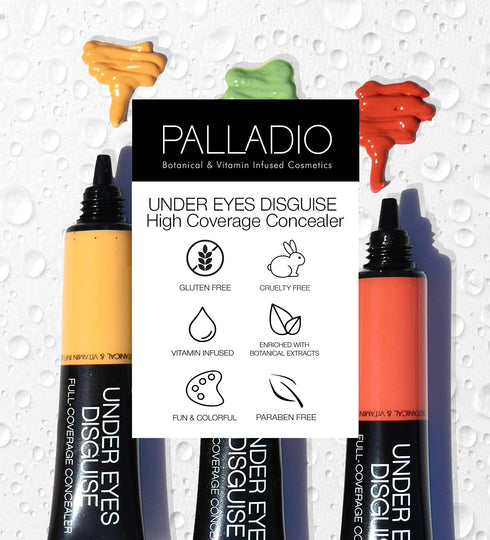 Palladio Under Eyes Disguise Full Coverage Concealer, Lemonade, 0.35 oz, Creamy Face and Eye Concealer