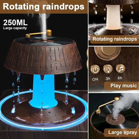 Mor bou 7-Color 2 Morbou Raindrop Aroma Diffuser Room Humidifier with White Noise, Air Mist Essential Oil Diffuser