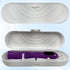 Purple Electric Toothbrush with Travel Case & 4 Vibrating German Pedex Brush Heads, 5 Modes, Rechargeable Power