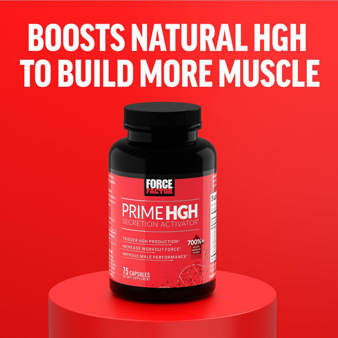 Force Factor Prime HGH Supplement for Men, 75 Capsules, Clinically Studied AlphaSize for Performance