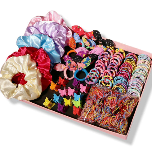 YANRONG Hair Accessories Set, Candy Colors Nylon Hair Ties, Disposable Rubber Bands, 1180PCS for Women