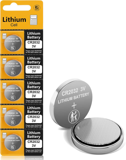 TOPUSSE CR2032 Batteries, 5 Pack CR2032 Lithium 3v Coin Battery, 3 Volt Button