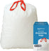 Amazon Basics Tall Kitchen Drawstring Trash Bags, 13 Gallon, 45 Count, Pack of 1