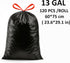 San Zooni 13 (120 Count) Commercial Gallon Drawstring Trash Bags Heavy Duty Black Garbage Bags, Leak & Tear Resistant