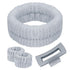4Pcs Gray Spa Headband and Face Washing Wristbands Set, Makeup Headband, Hair Claw Clip for Washing Face