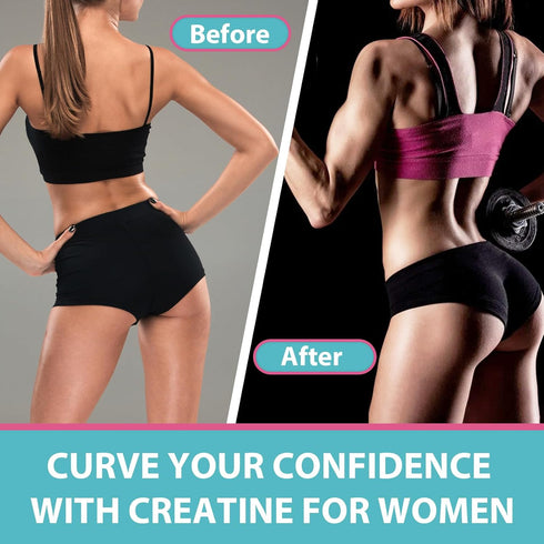 Creatine Monohydrate Gummies - 5000mg Creatine for Women, Pre Workout Chewables with Taurine & B6 - 60 Count