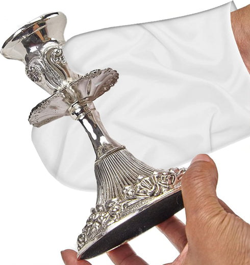 Ner Mitzvah Silver Polish Glove - 3 Reusable Gloves for Instant Shine and Quick Tarnish Removal for Silverware and