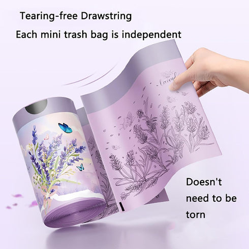 YIHUANYIFA 2.6 150pcs (2.6 150 Count) Gallon Small Trash Bags Tearing-Free Drawstring for Bathroom Office Home Bedroom