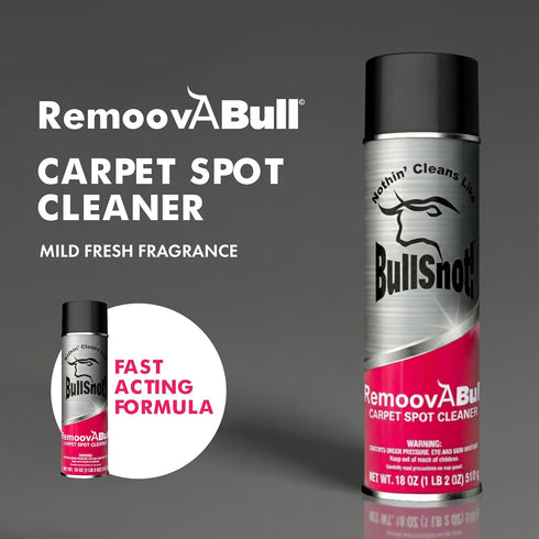 RemoovABull Carpet & Upholstery Stain Remover Fast Acting, Powerful Cleaner for Oil, Grease, Dirt, Coffee, Urine & More