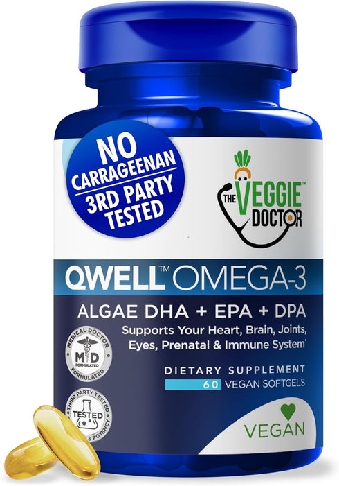 Vegan Omega 3 Supplement - Plant Based Algae Omega 3 Fish Oil Alternative for Heart, Brain, Joint Support