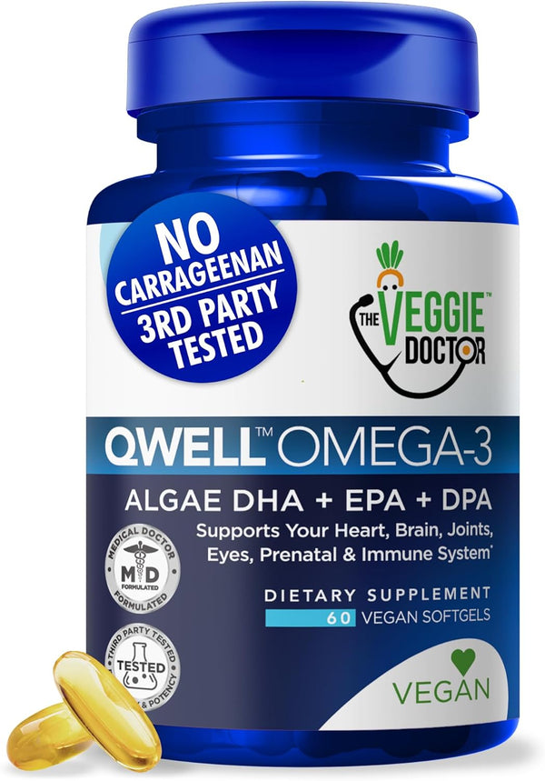 Vegan Omega 3 Supplement - Plant Based Algae Omega 3 Fish Oil Alternative for Heart, Brain, Joint Support