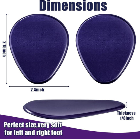 12 Pieces Metatarsal Pads Gel Ball of Foot Cushions Soft Pain Relief Forefoot Support Gel Foot Pads for Women Men Cushioning Foot Pain Plantar Fasciitis Neuroma (Blue)