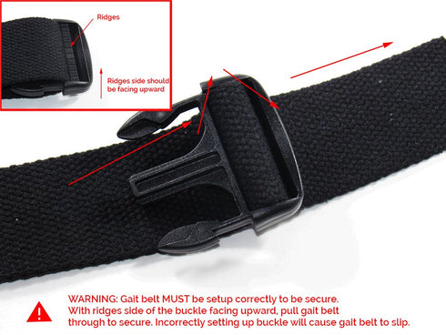 EMI 60" Pink Polyester Gait Belt with Plastic Buckle for Elderly Transfer Assistance