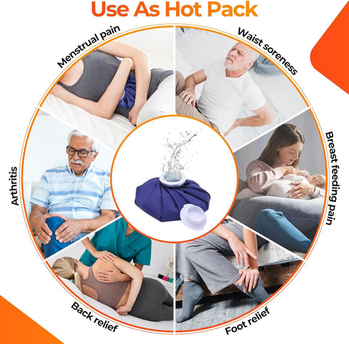 Reusable Ice Pack for Injuries by Ohuhu, 3 Packs, Hot & Cold Therapy Pain Relief, 3 Sizes