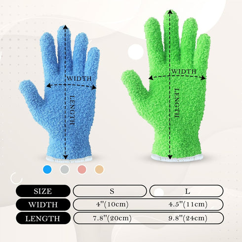 Evridwear Microfiber Plant Dusting Gloves - Reusable Leaf Cleaning Glove for Houseplants and Furniture