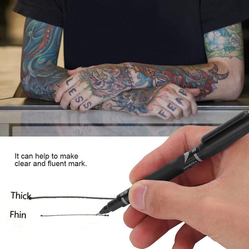 Tattoo Marking Pen, Double End Skin Marker Piercing Positioning Tool, Removable Markers for Aesthetic Procedures