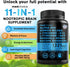 11-in-1 Nootropic Brain Supplements: Memory & Focus with Ginkgo Biloba, L Theanine, Bioperine, 60ct