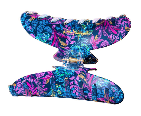 Lilly Pulitzer Colorful Hair Clip Claw, Medium Jaw Clip for Fine Thick Curly or Straight Hair, Cute Hair Clip