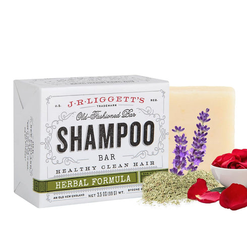 J·R·LIGGETT'S All-Natural Herbal Shampoo Bar, 3.5 Ounces, Solid Dry Bar for Damaged and Greasy Hair