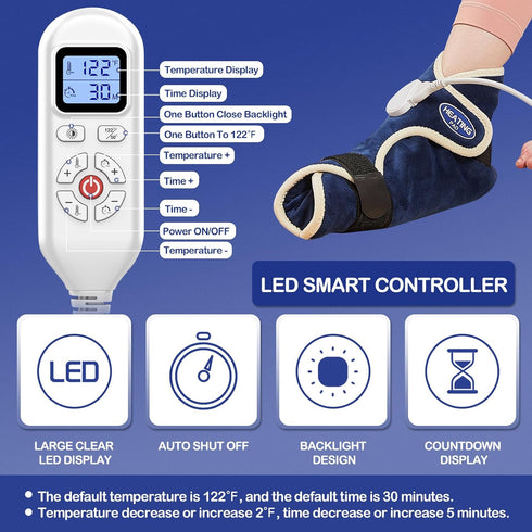 JOBYNA Ankle/Toe/Foot Warmer, Full Coverage Heated Foot Wrap, Electric Heating Pad for Pain Relief