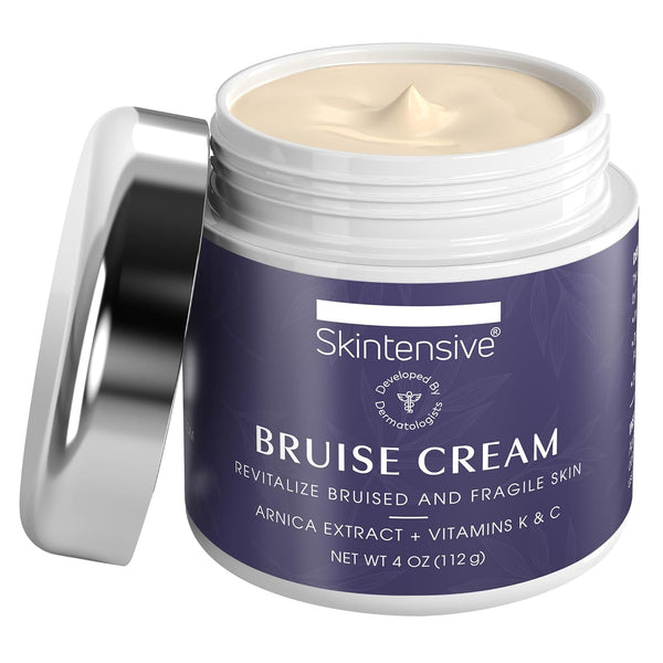 SKINTENSIVE Arnica Bruise Cream for Thin Skin, Moisturizing, Vitamin K C and E, 4 Oz
