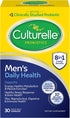 Culturelle Daily Health 8-in-1 Probiotic and Multivitamin for Men, 30 Count for Digestive Health & Immune Support