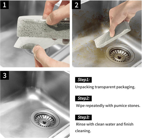HongWay 36 Pack Pumice Stones - Toilet Cleaning Bowl Stick, Scouring Pad for Toilets, Bathtubs, and Sinks