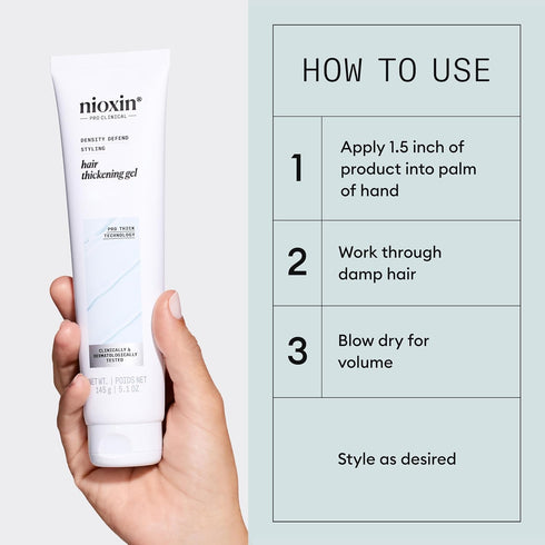 Nioxin Density Defend Hair Thickening Gel 5.1 oz for Volumizing Hair