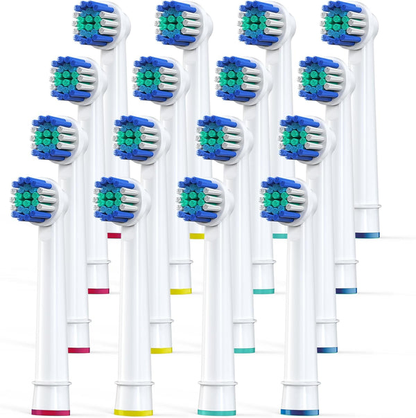 Replacement Toothbrush Heads Compatible with Oral-B Braun, Pack of 16 Professional Replacement