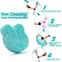 TailaiMei 2 Pack Makeup Brush Cleaning Mat with Color Removal Sponge, 2 in 1 Silicone Cleaner Pad, Blue & Green
