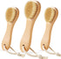 ZJoey 3 Pcs Wood Laundry Stain Brush Stain Remover Brushes with Boar Bristle