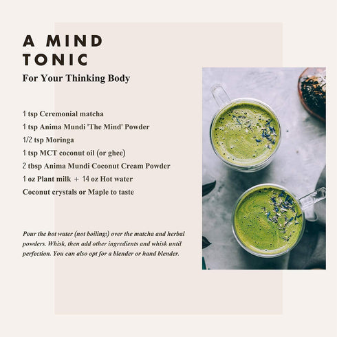 Anima Mundi The Mind Energizing Brain Tonic - Organic Lion's Mane Mushroom Supplement for Mood and Memory Support