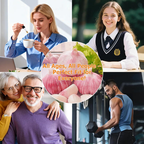 JUIWEFKK 500 15:1 Immune Aged Garlic Extract Liquid Drop mg per Serving, Extract, Odorless, Liposomal Technology