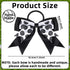 MTLEE Volleyball Hair Ties - 24 Pcs Black and White Bow Accessories for Girls and Women