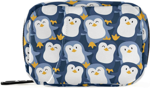 Naanle Penguin Pill Box 7 Day Pill Case Bag Travel Pill Organizer Bag