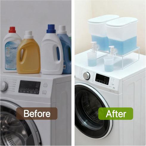 Mozabol Set, 100oz (3L) Stand2 Laundry Detergent Dispenser Easy-Pour Leak-Proof Bottles with Spout Plug Caps,Measuring